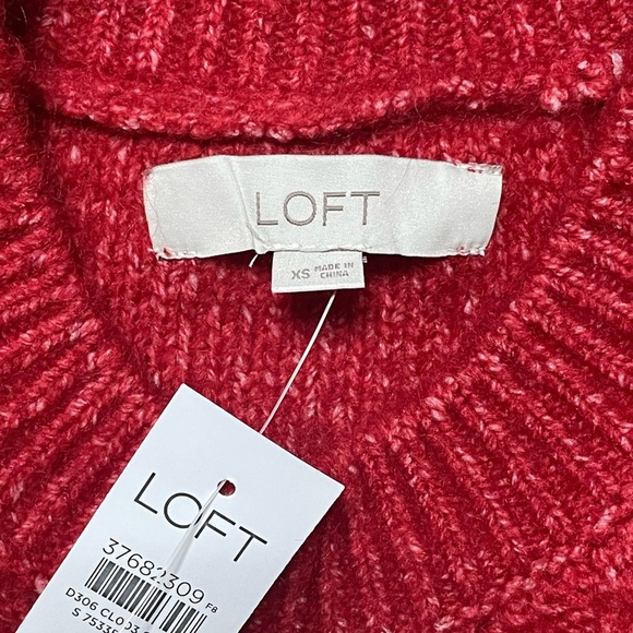 LOFT Vibrant Red Knit Sweater - Picture 9 of 15